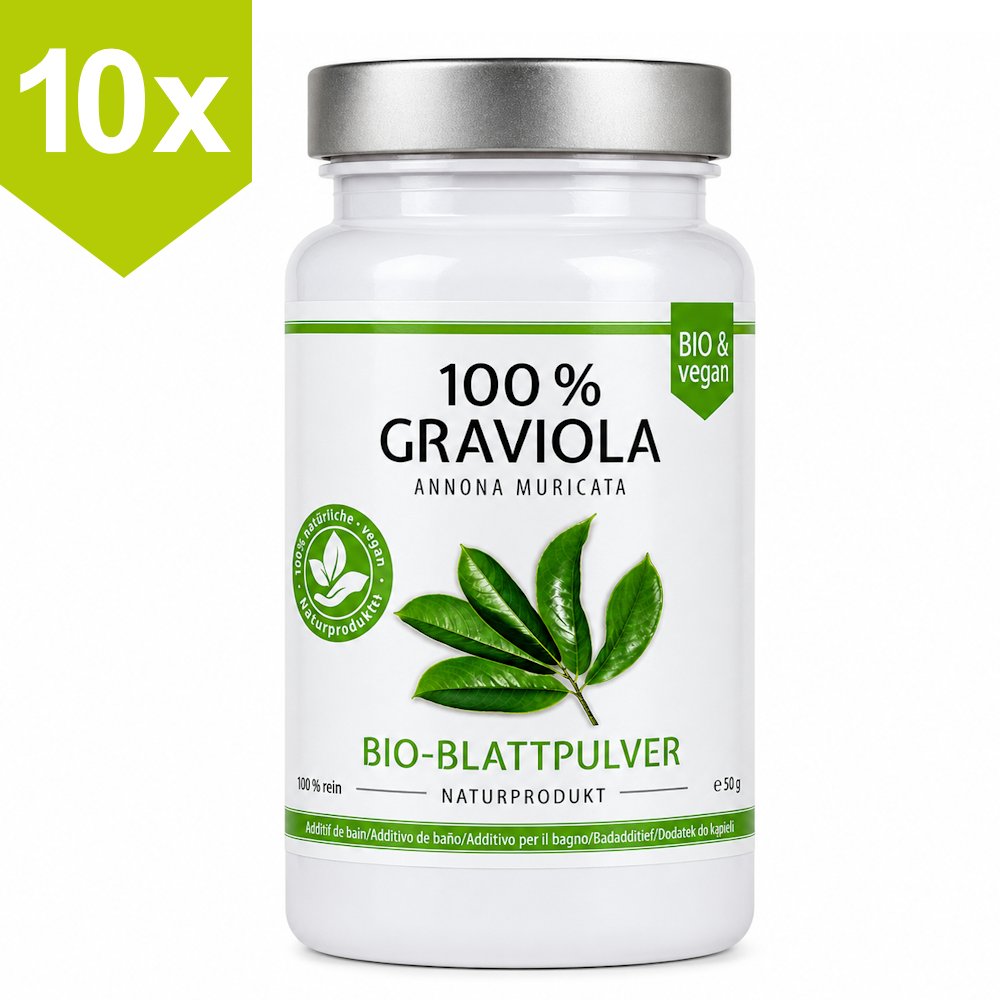 10 x 100% ORGANIC-SOURSOP-CAPSULES. Vegan.