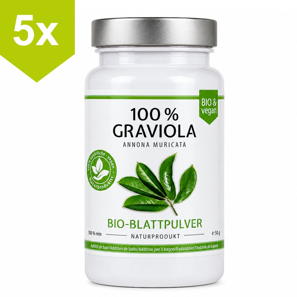 5 x 100% COROSSOL / POUDRE DES FEUILLES en capsules. Bio & Vegan.