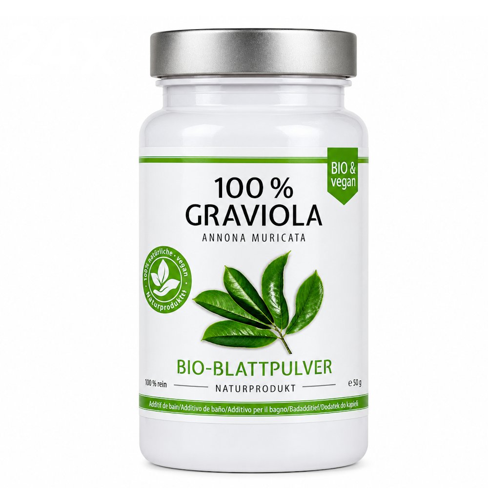 100% GUANÁBANA. Cápsulas de polvo de hojas - orgánicas y vegano.